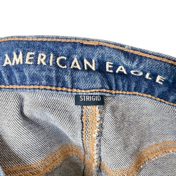 American Eagle Super High Rise Baggy Straight Strigid Women’s Jeans Sz 14 - Picture 4 of 10